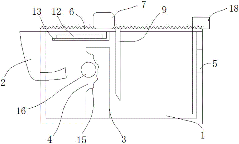 Temperature measurement slag filtering tank