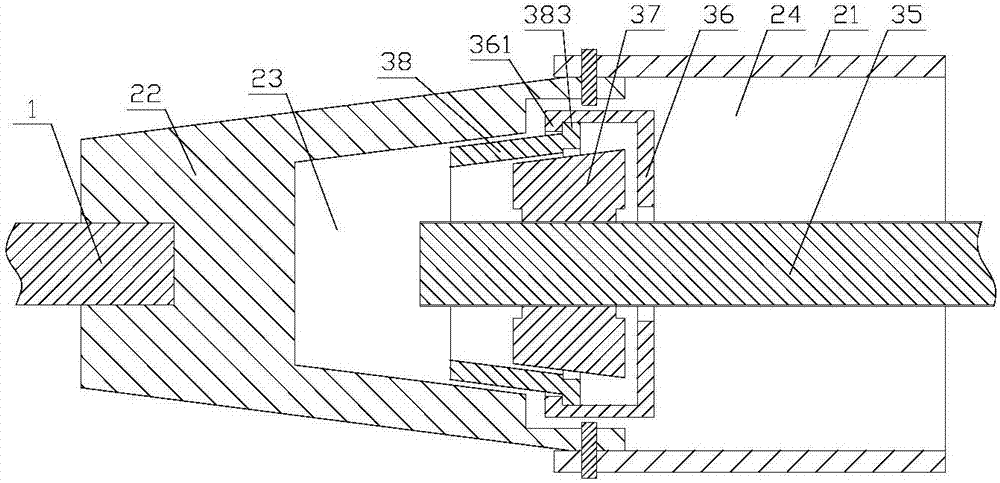 Shaft end connecting piece suitable for multi-rotor long wheelbase aircraft