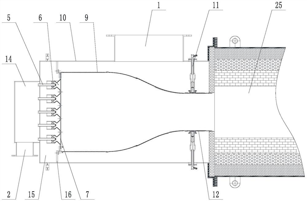 Air-cooled high-temperature alloy carbon black reaction furnace and carbon black preparation method