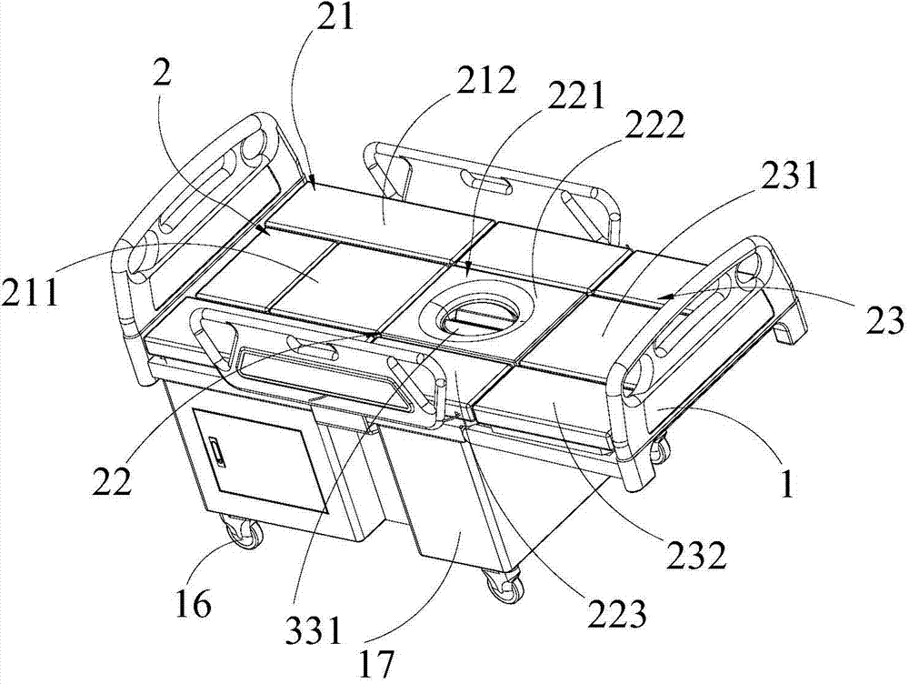 Multifunctional nursing bed