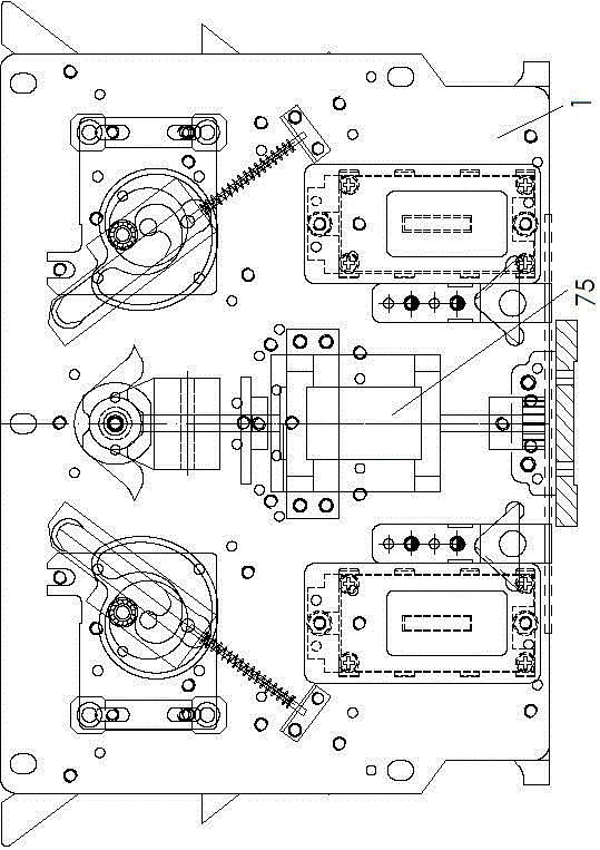 Single-system flat knitting machine base plate with double-system functions