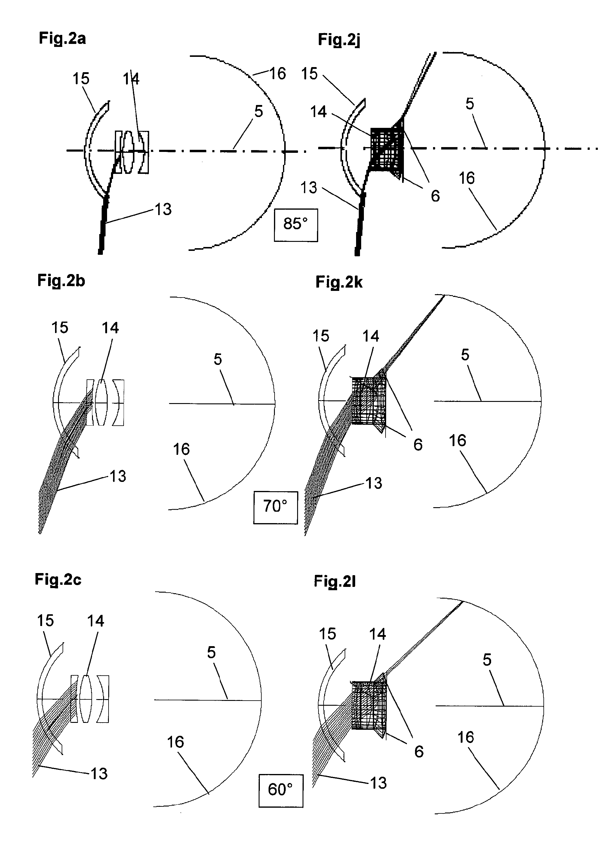 Wide-angle optical unit for ophthalmological implants