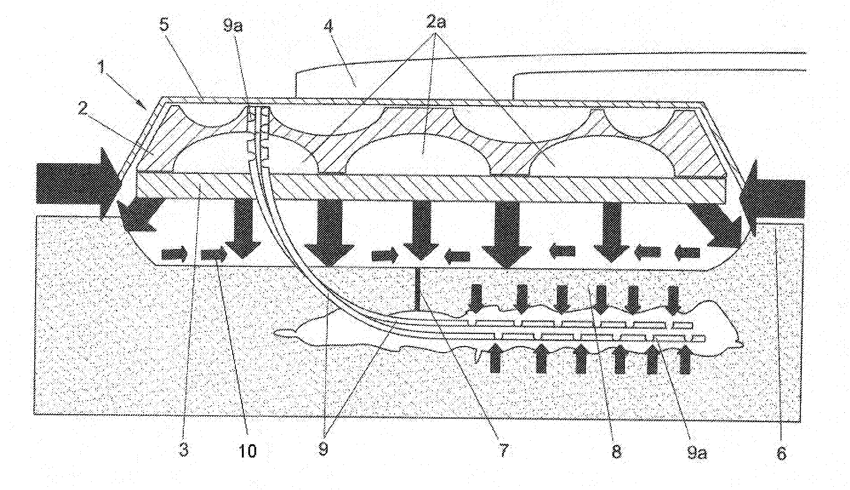 Vacuum dressing applicable as post-operative compression treatment