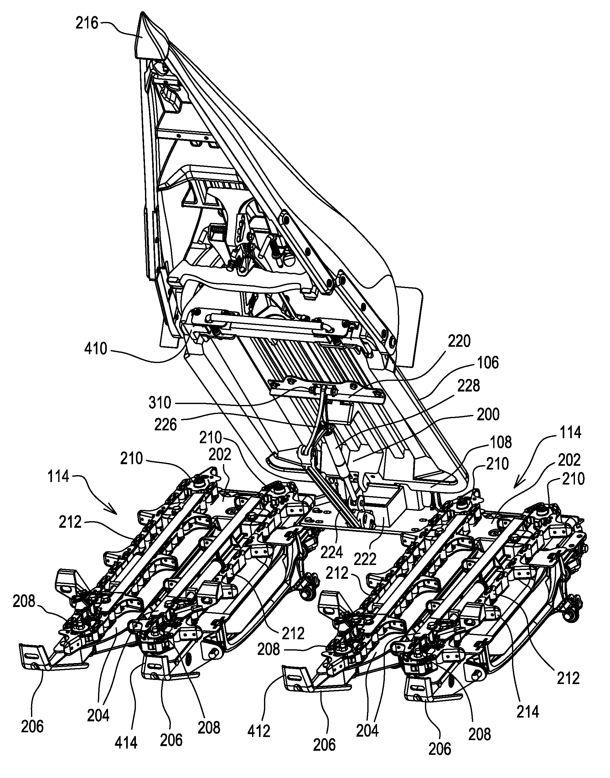 Cornhead divider lift assist linkage