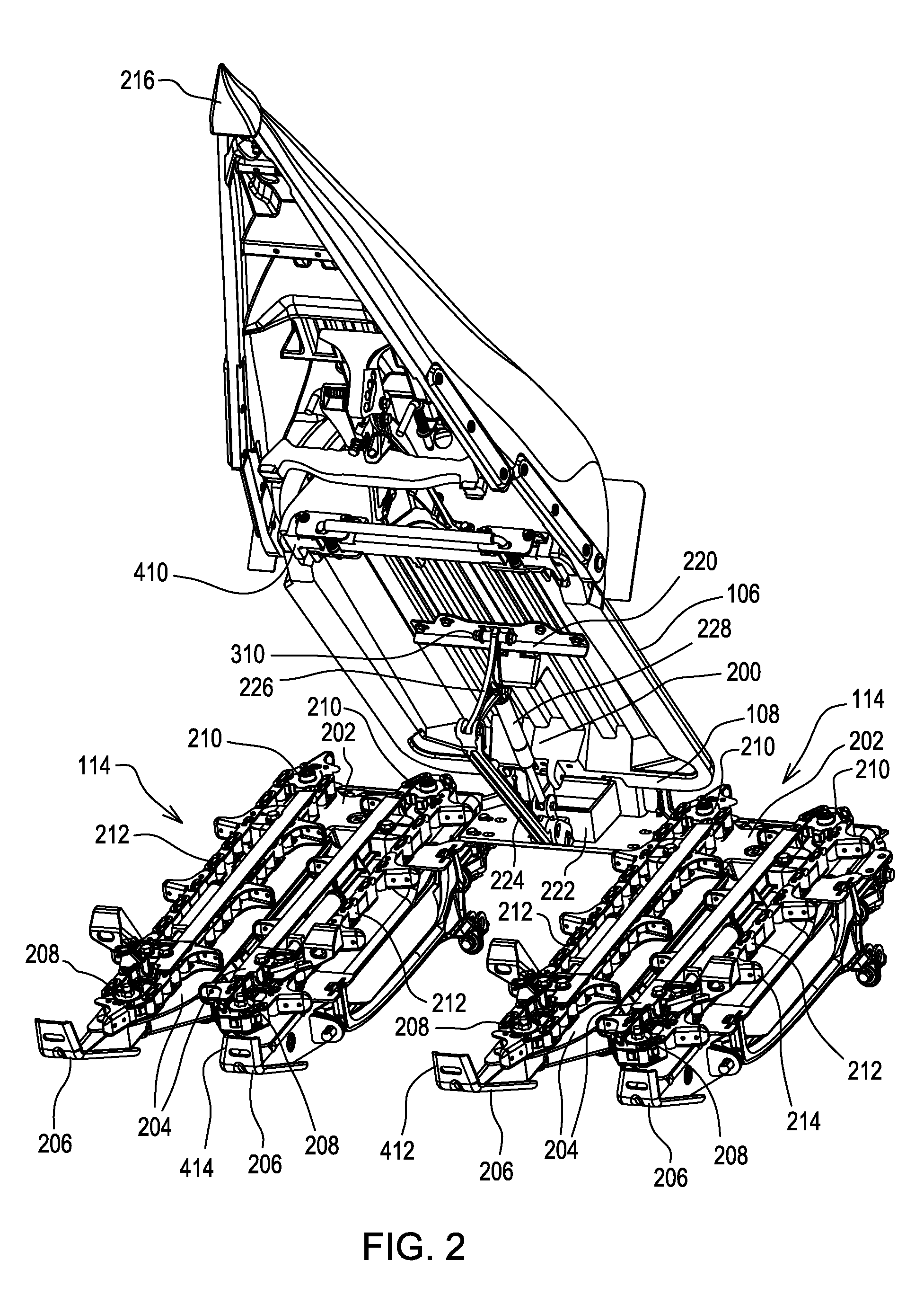 Cornhead divider lift assist linkage