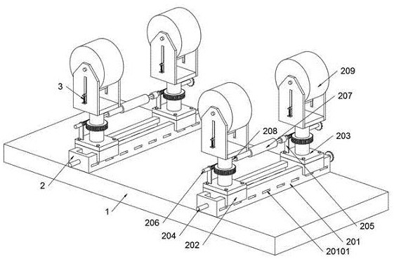 A large-scale rotating body steel casting transport cleaning and displacement tooling