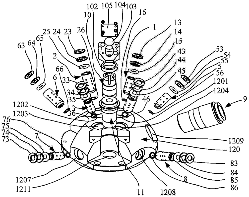 Lens set mounting component and optical measuring system with same