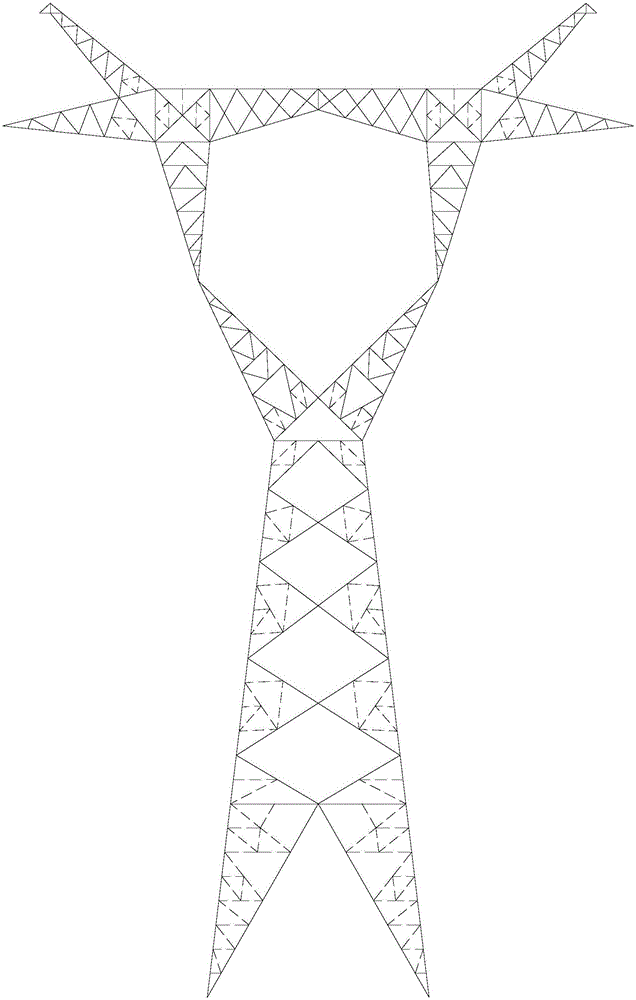 750 kV wine glass composite cross arm tower