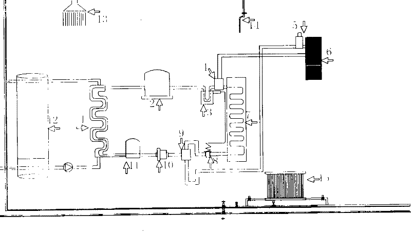 Air energy heat pump cold-warm-hot integrated equipment