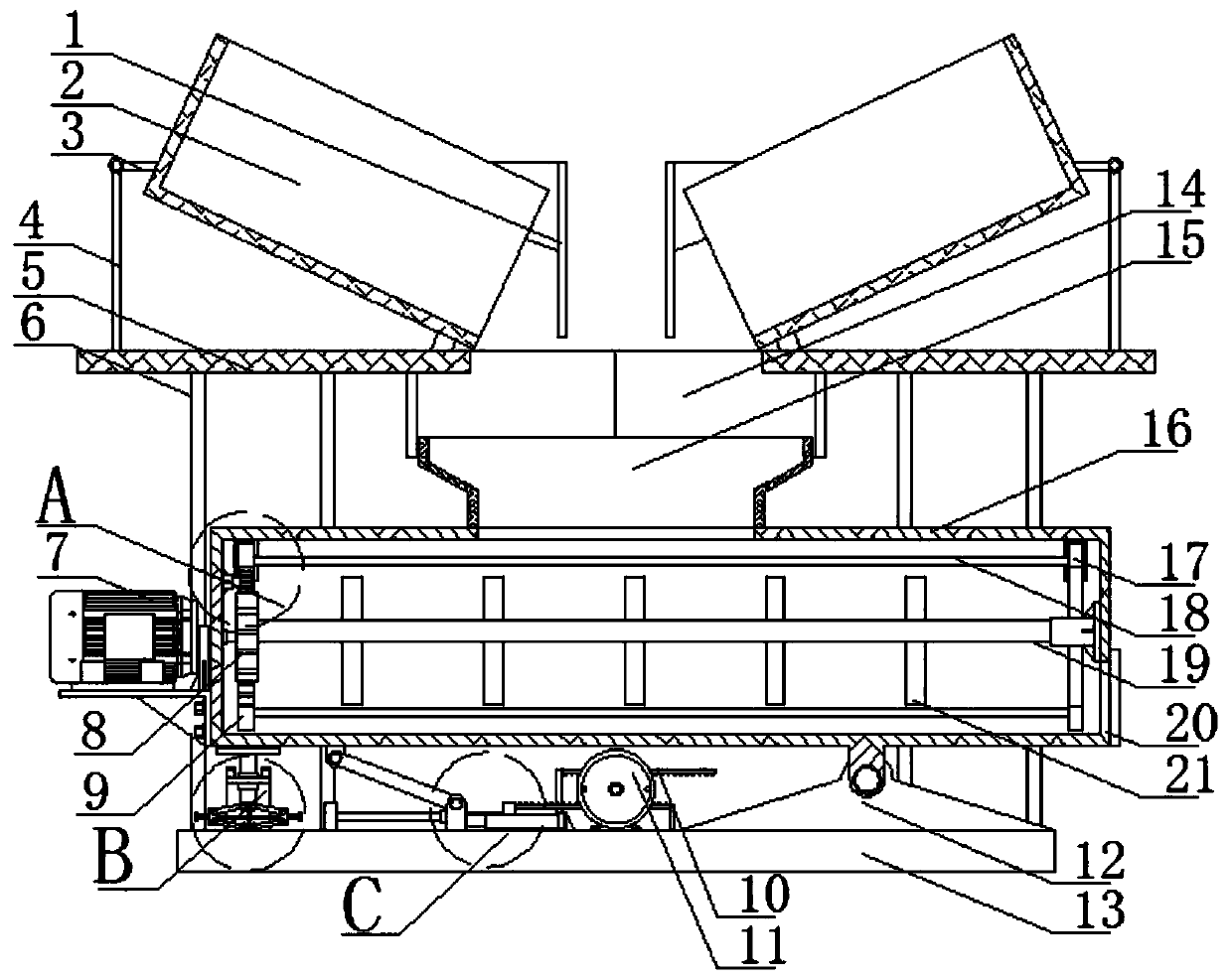 Integrated mechanical equipment for producing green and environment-friendly fertilizer