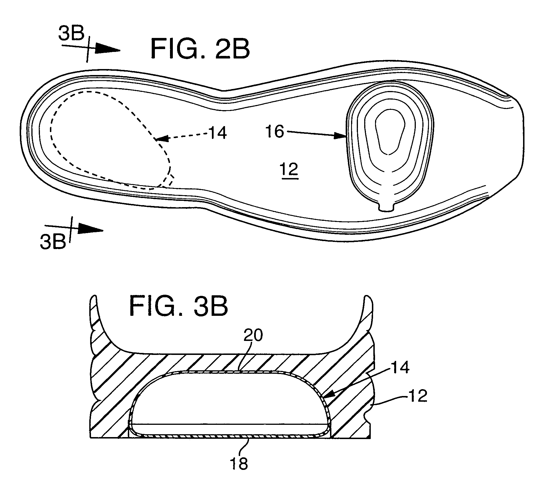 Footwear sole component with a single sealed chamber