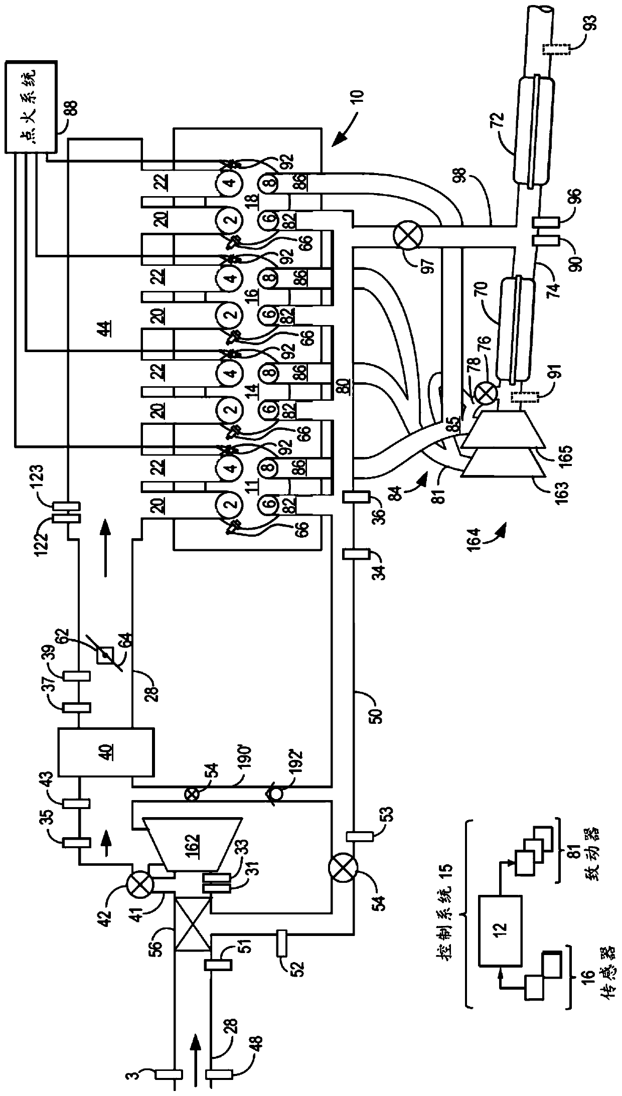 Split exhaust engine with idle check valve