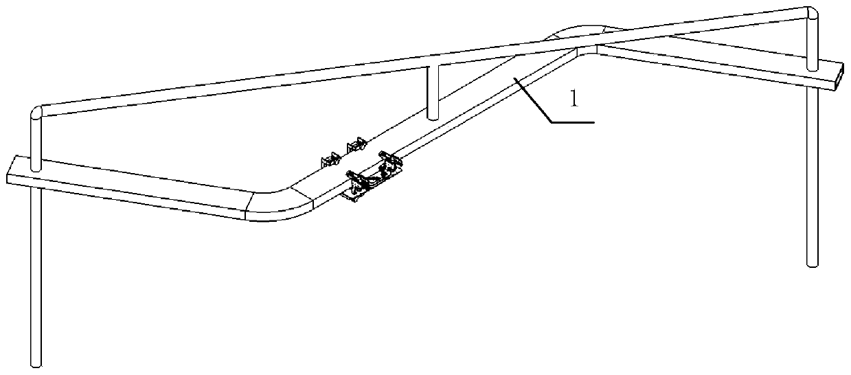 Unilateral adaptive rail robot bottom plate