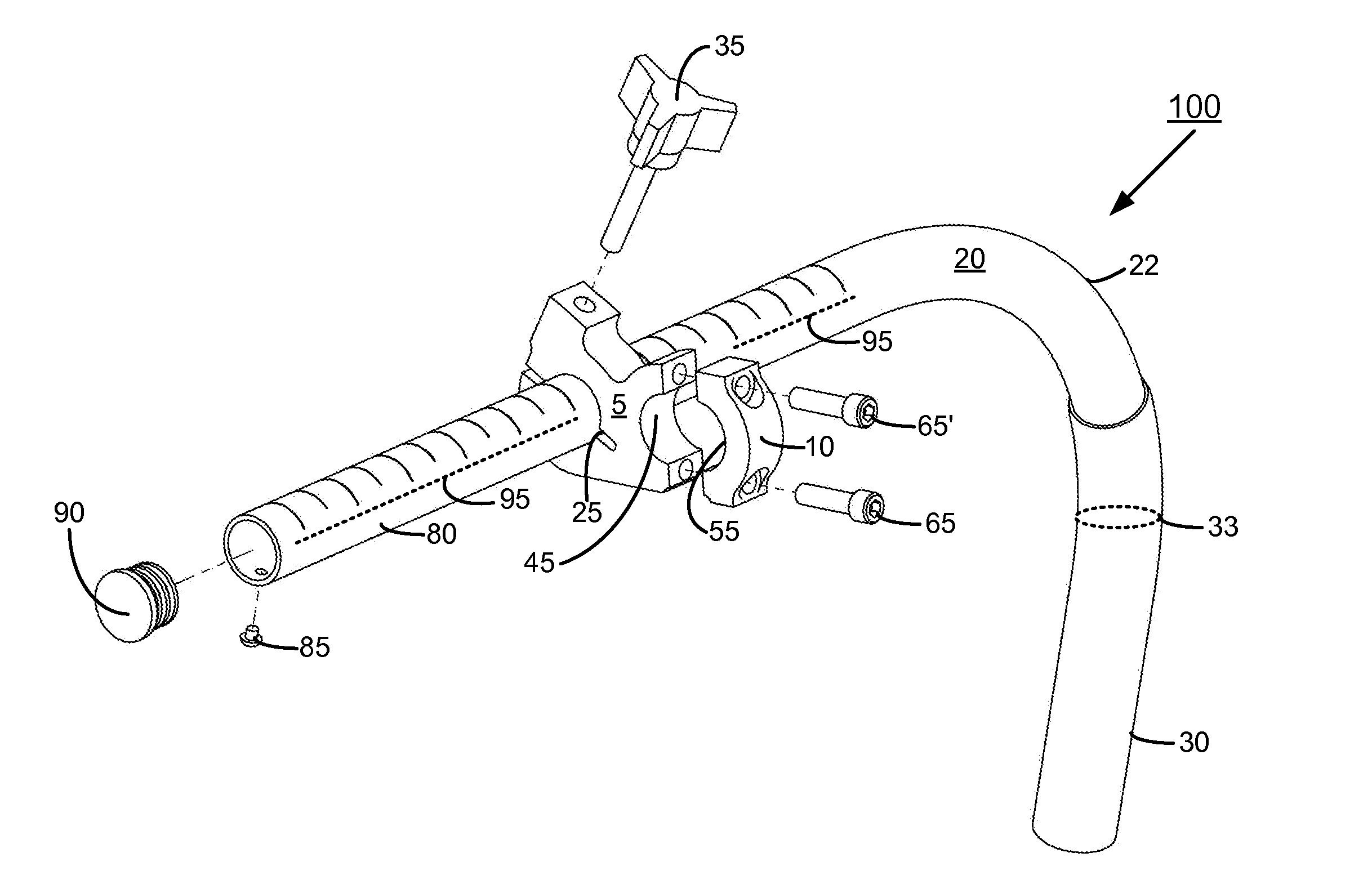 Extensible Handle for a Cart