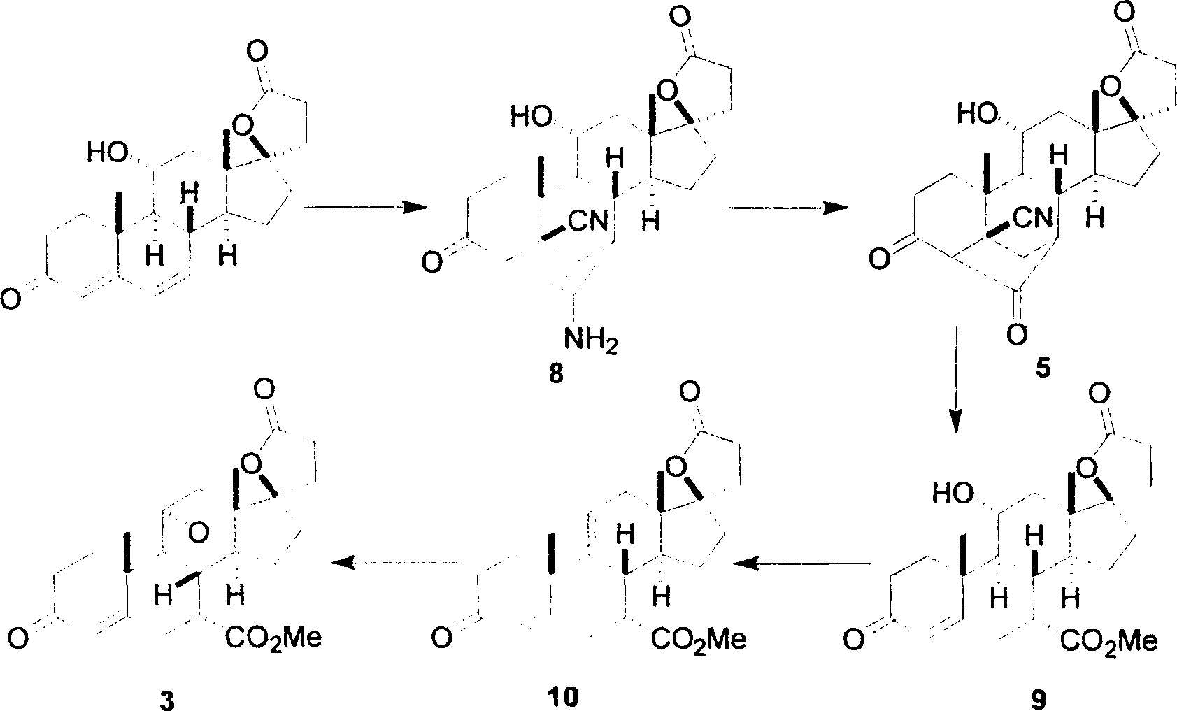 Synthetic method for eplerenone