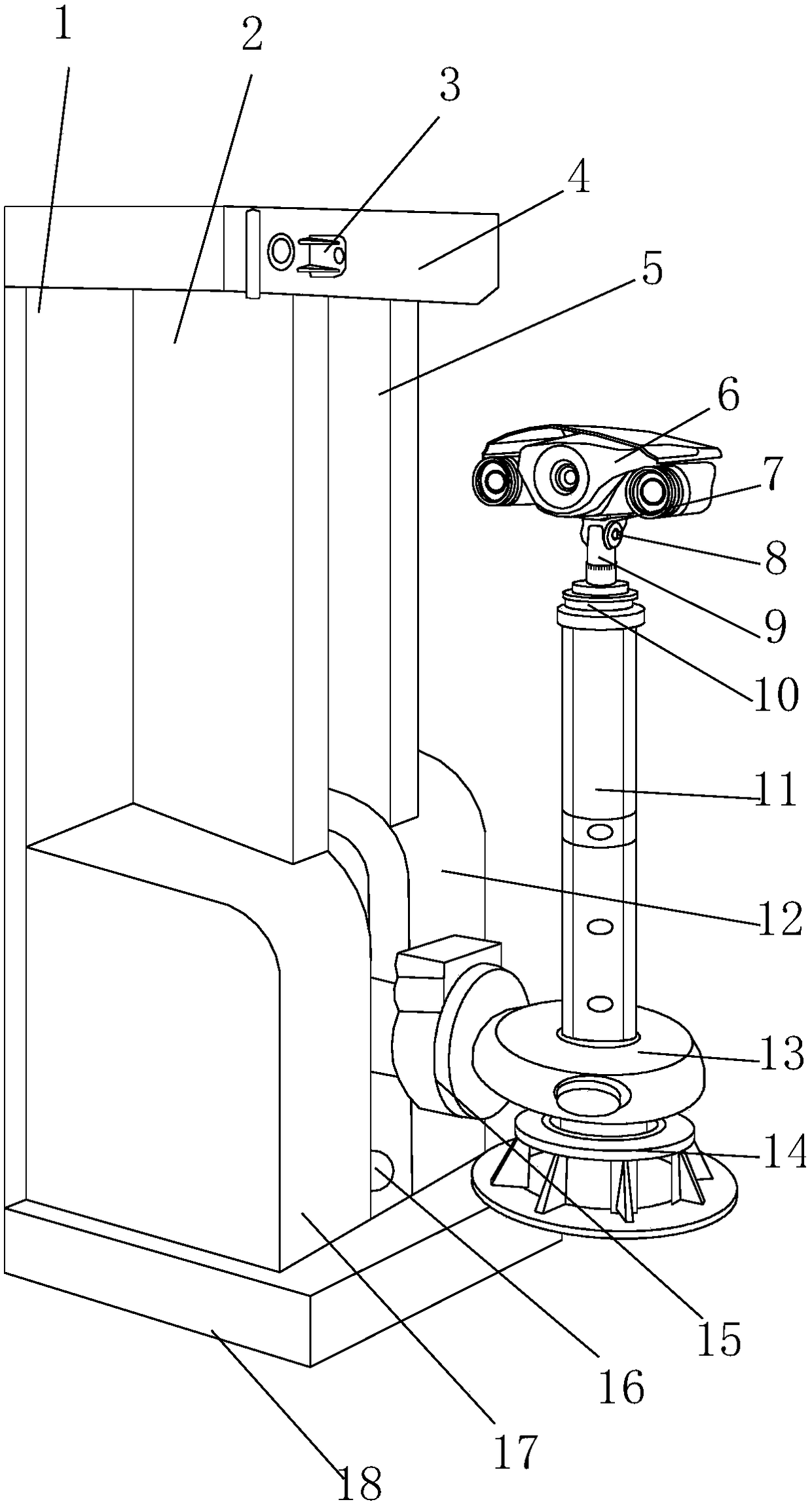 Movable power construction infrared monitoring device