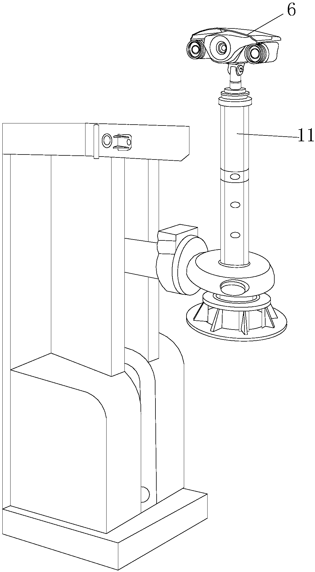 Movable power construction infrared monitoring device