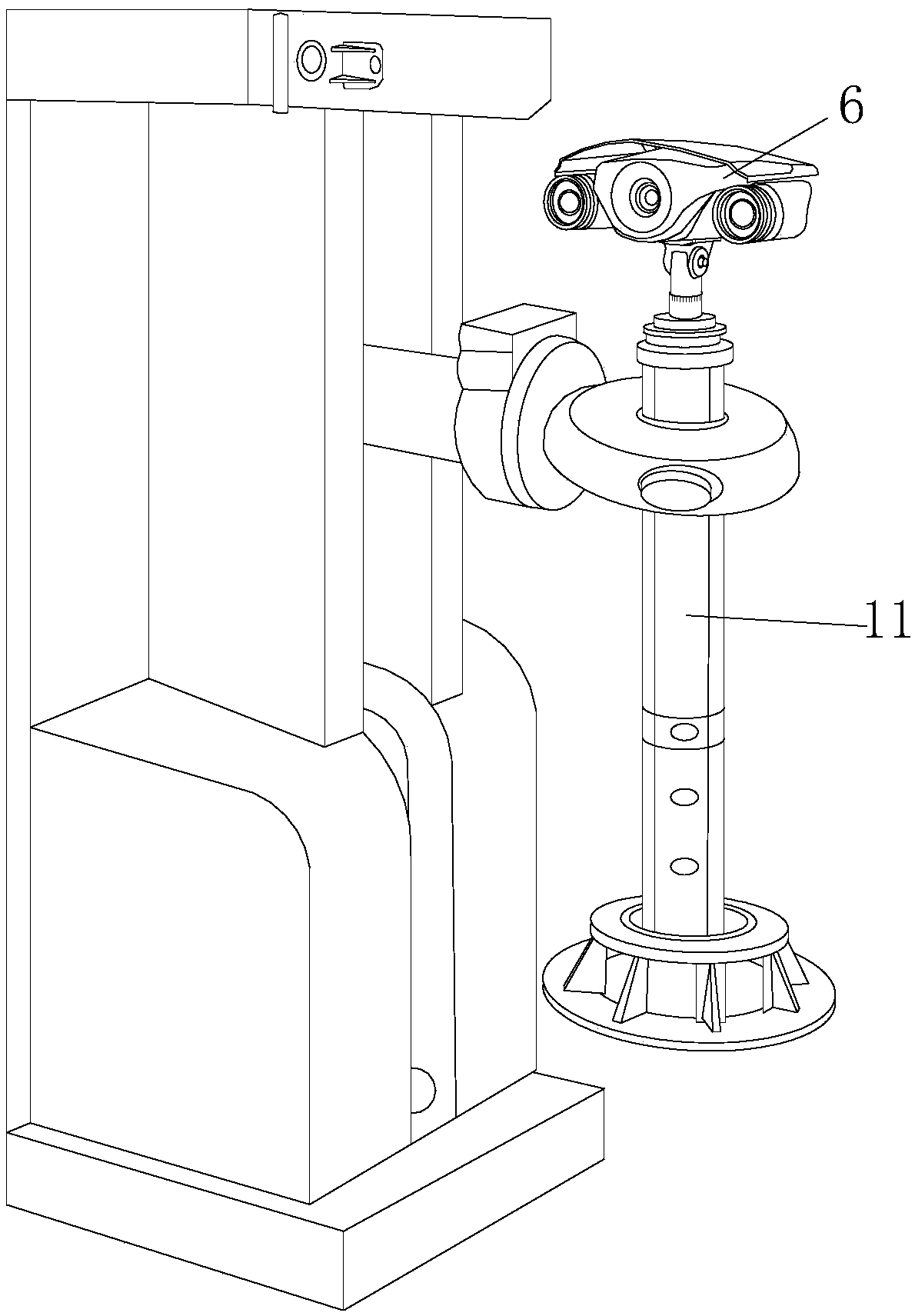 Movable power construction infrared monitoring device