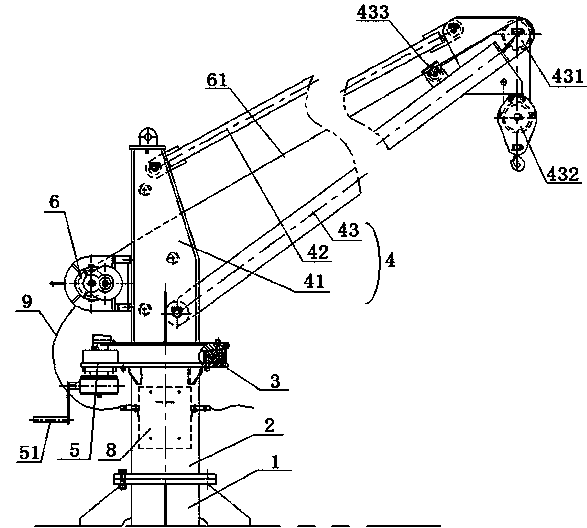 Marine fixed sundry crane