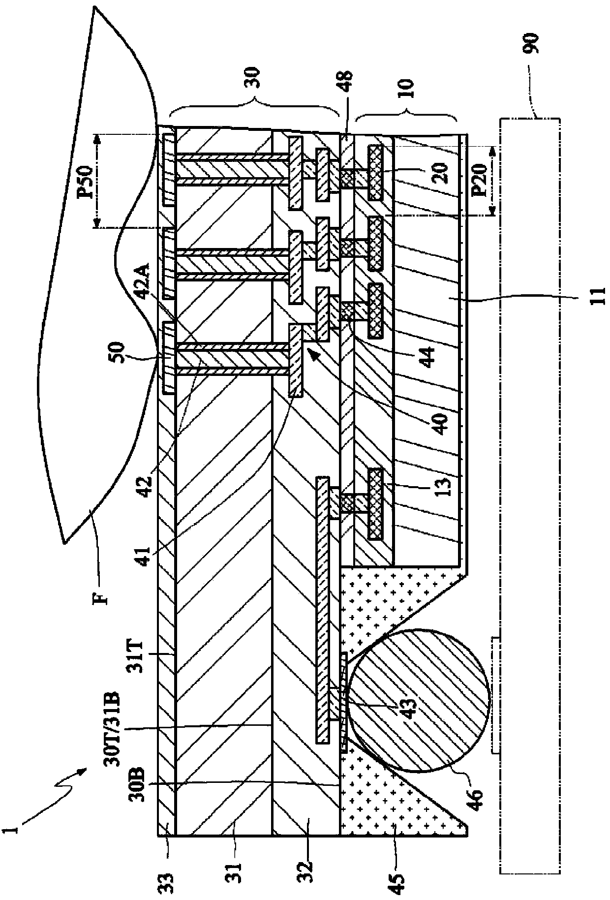 Divergent sensing apparatus and manufacturing method thereof