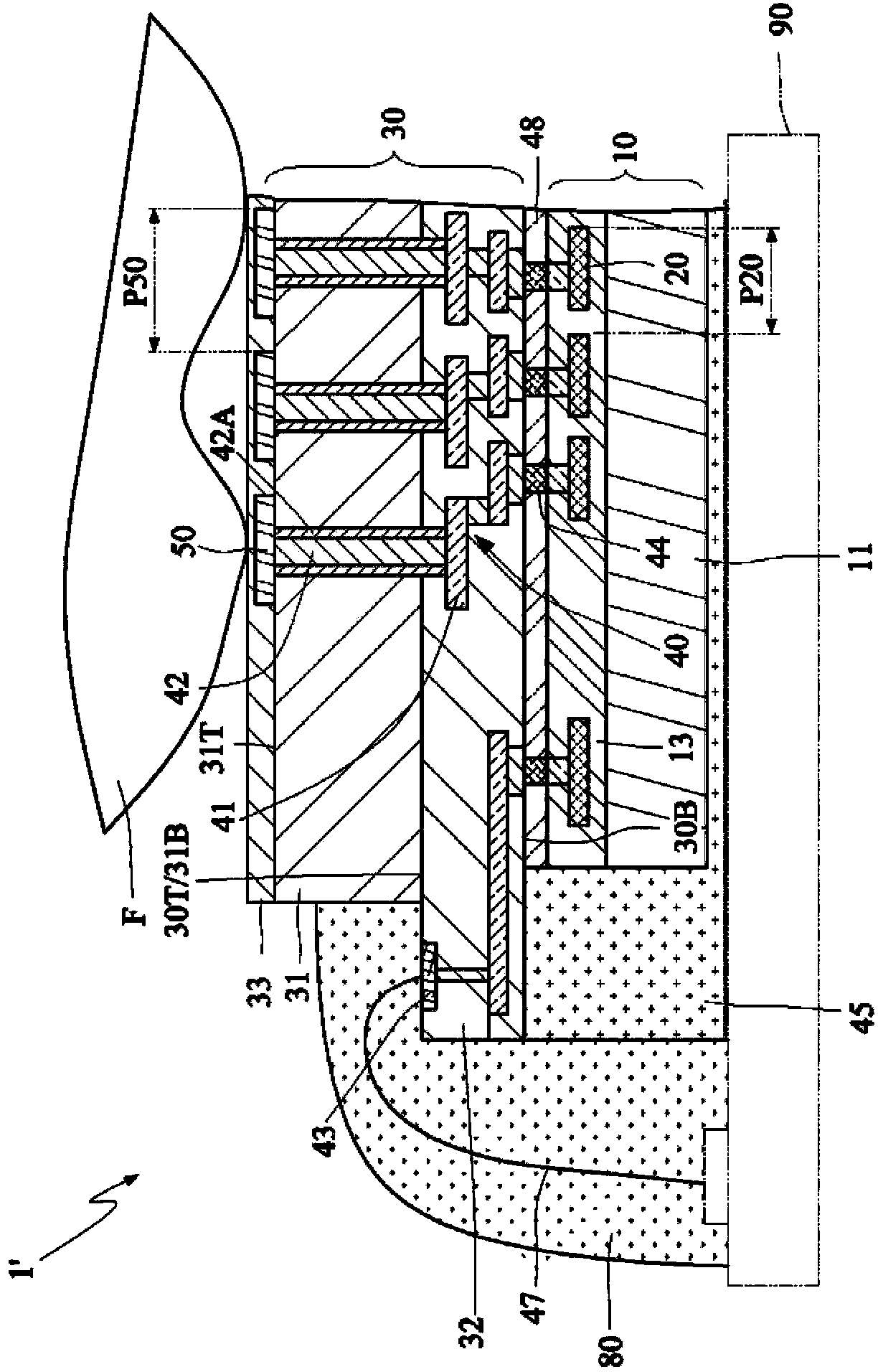 Divergent sensing apparatus and manufacturing method thereof