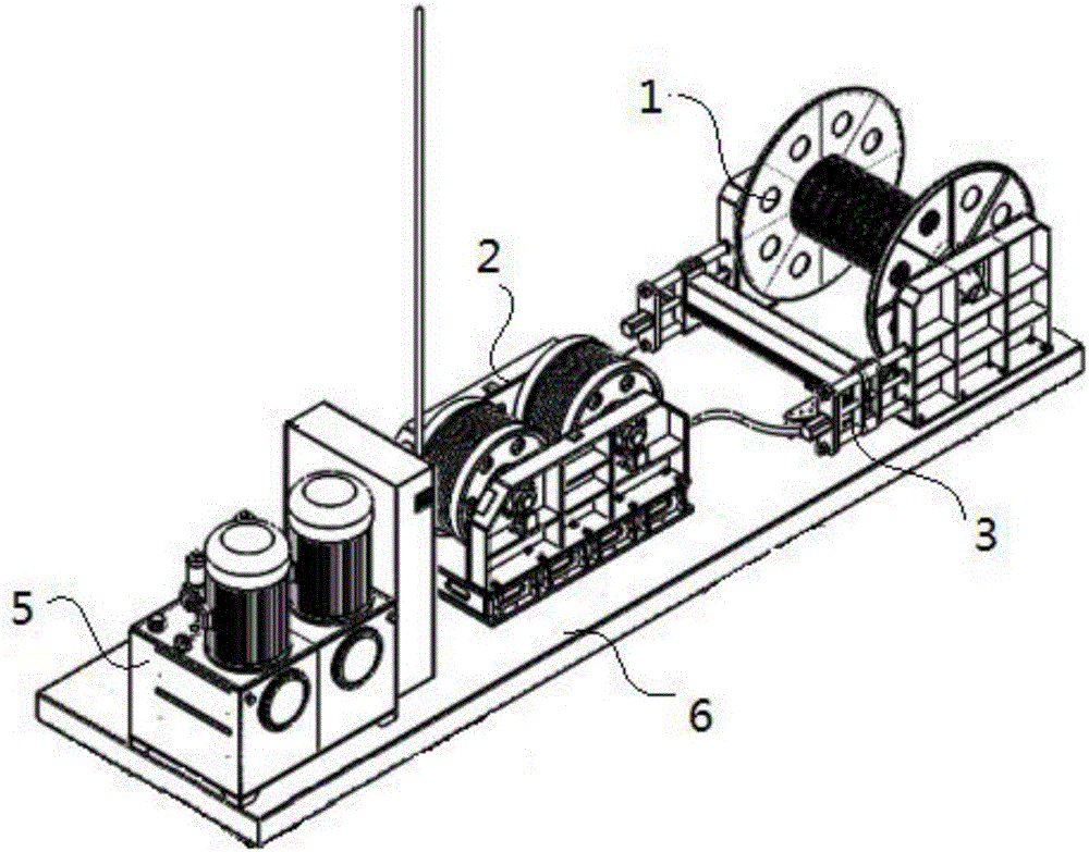 Tie-down rope winding and unwinding device