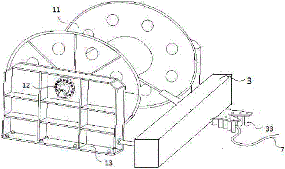 Tie-down rope winding and unwinding device