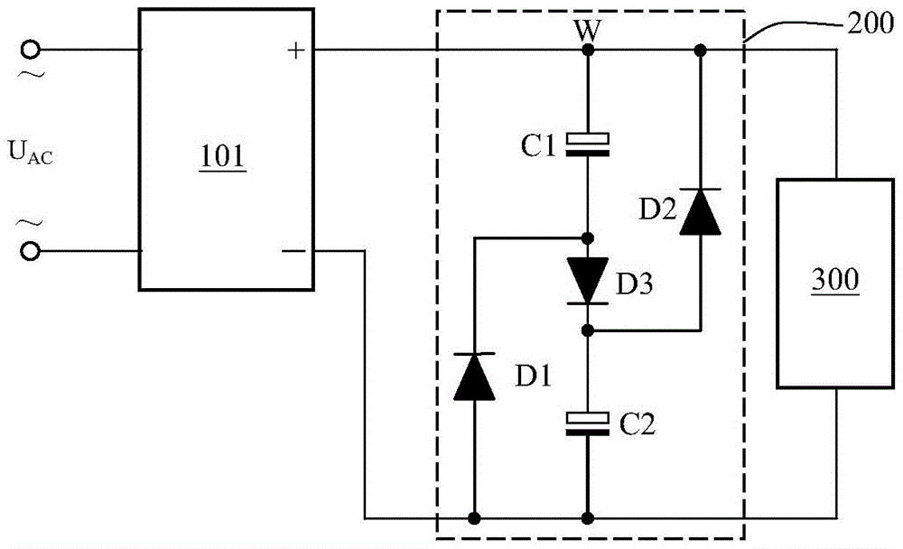 A valley filling circuit with protection function