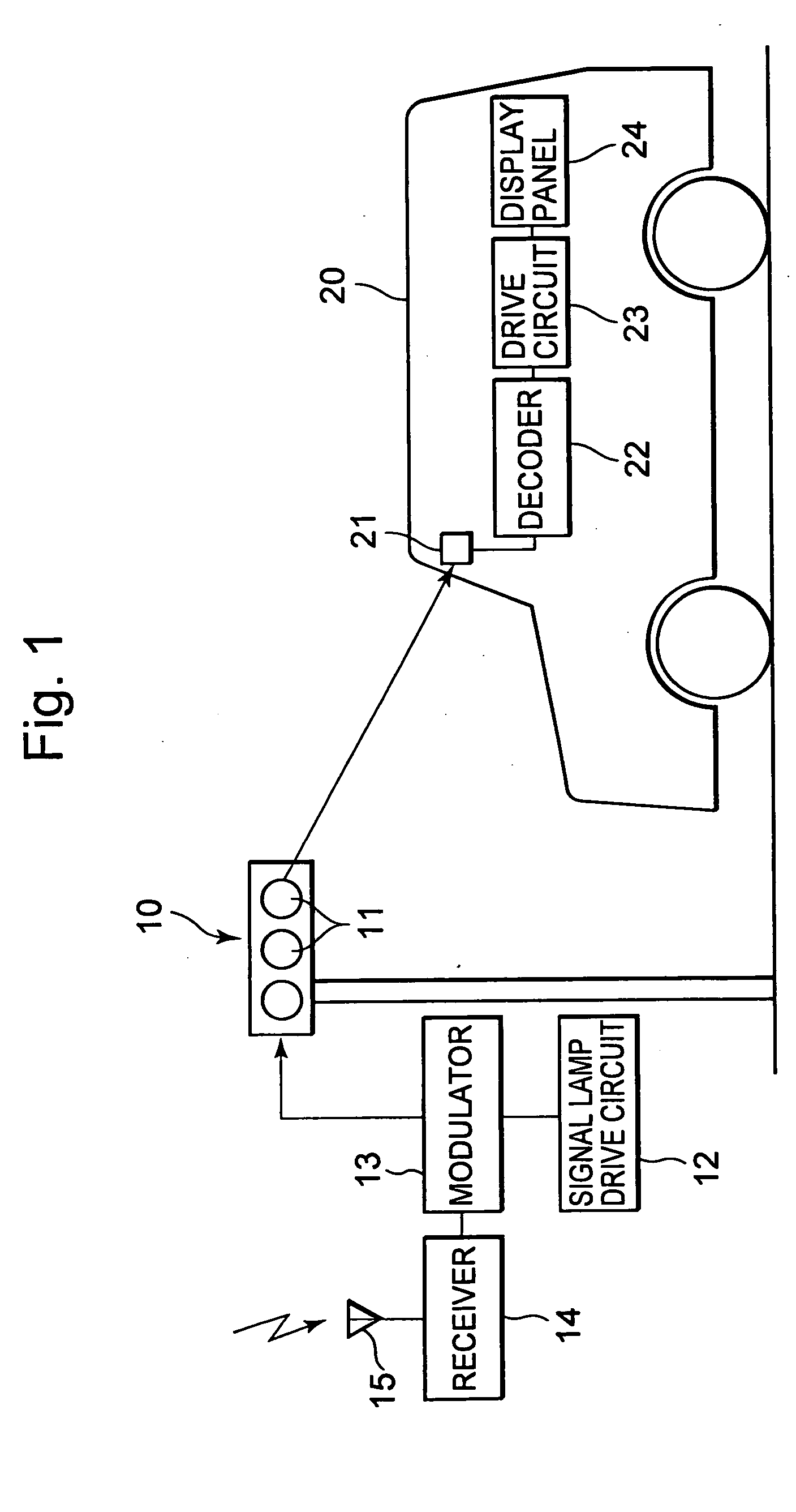 Communication system for vehicle, vehicle, and communication device for vehicle