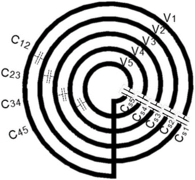 Low-electric-field emission end coil for wireless charging