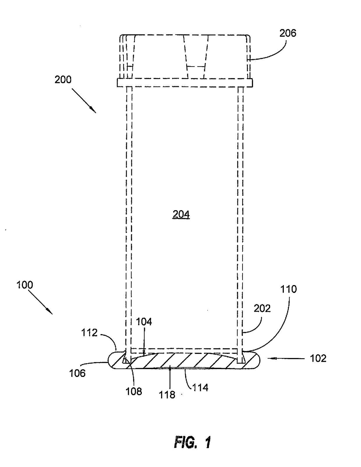 Bottle support shoe with suction base