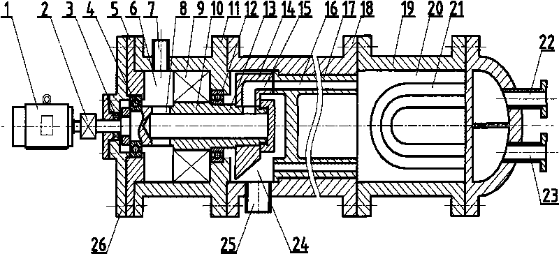 Mixed containing cavity heat dissipation gas wave refrigerating machine