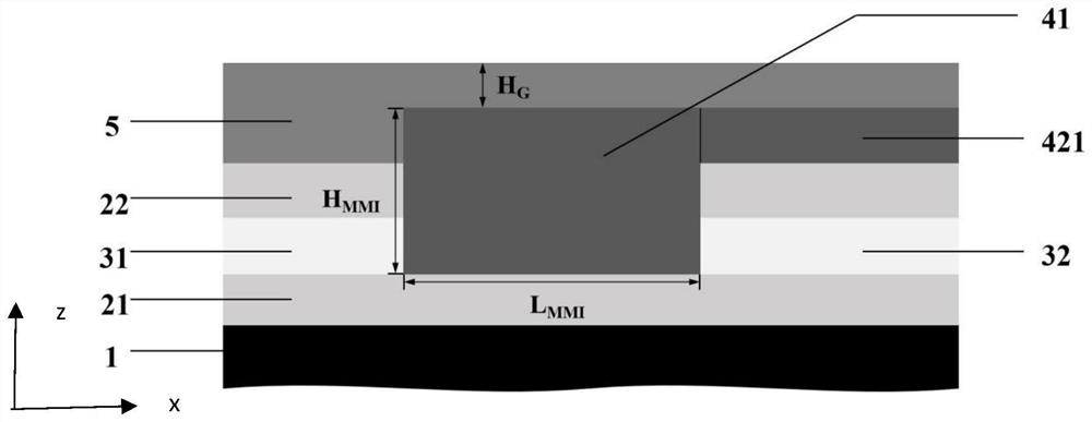 Organic-inorganic hybrid integrated variable optical attenuator and preparation method thereof