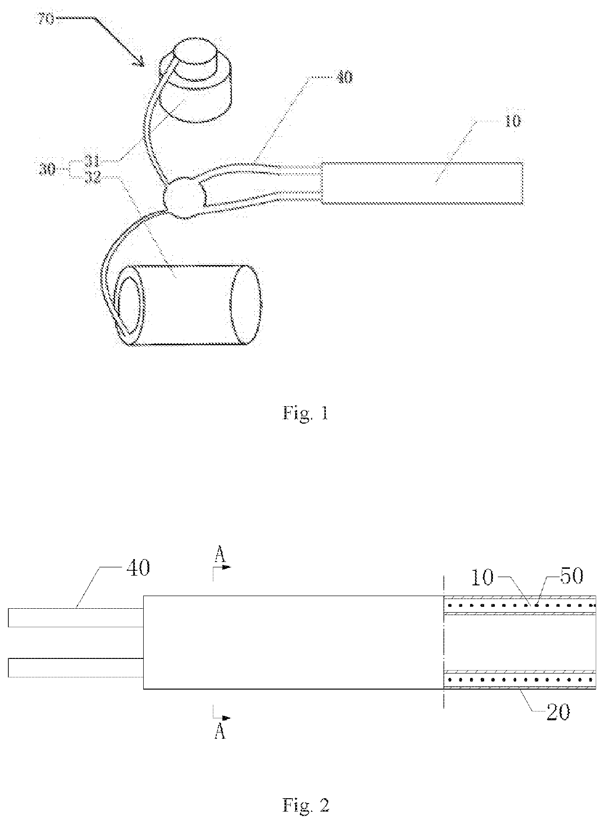 Sponge-based variable-stiffness support structure for natural orifice surgical instrument and method for using the same