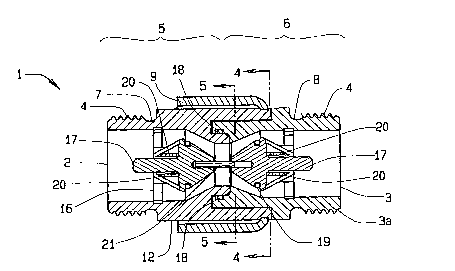 Single seal breakaway connector