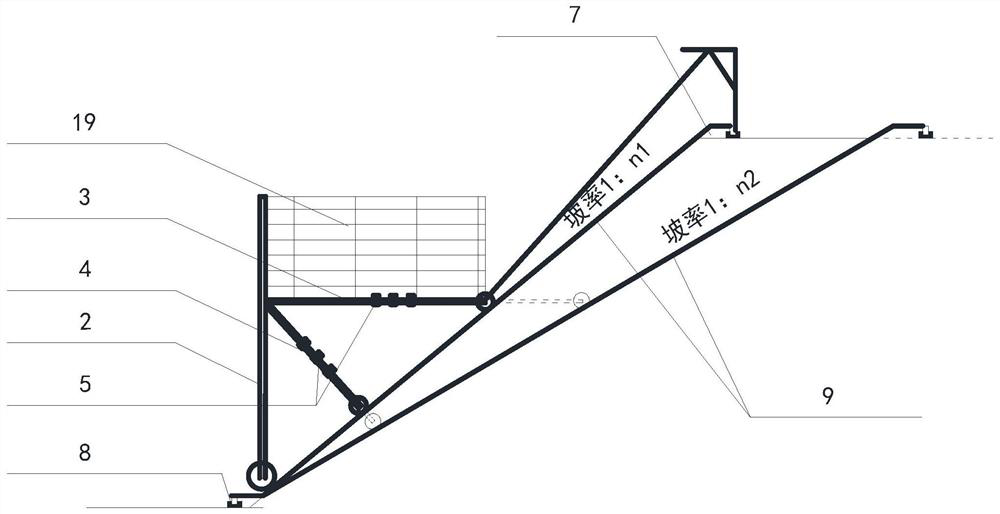 High slope bolt and cable operation platform and construction method