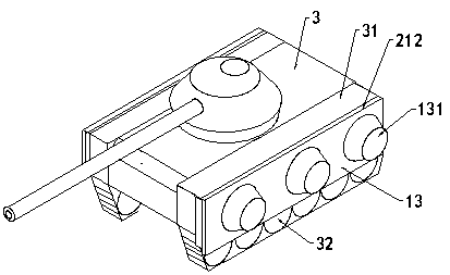 Protective device for tank with infantry