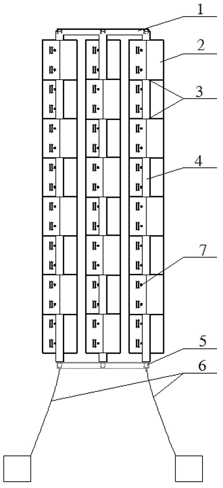 Detachable flexible floating breakwater unit body