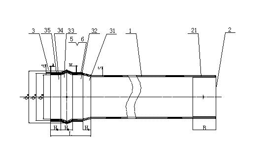 Steel wire enhanced bell and spigot composite plastic tube and fabrication process thereof