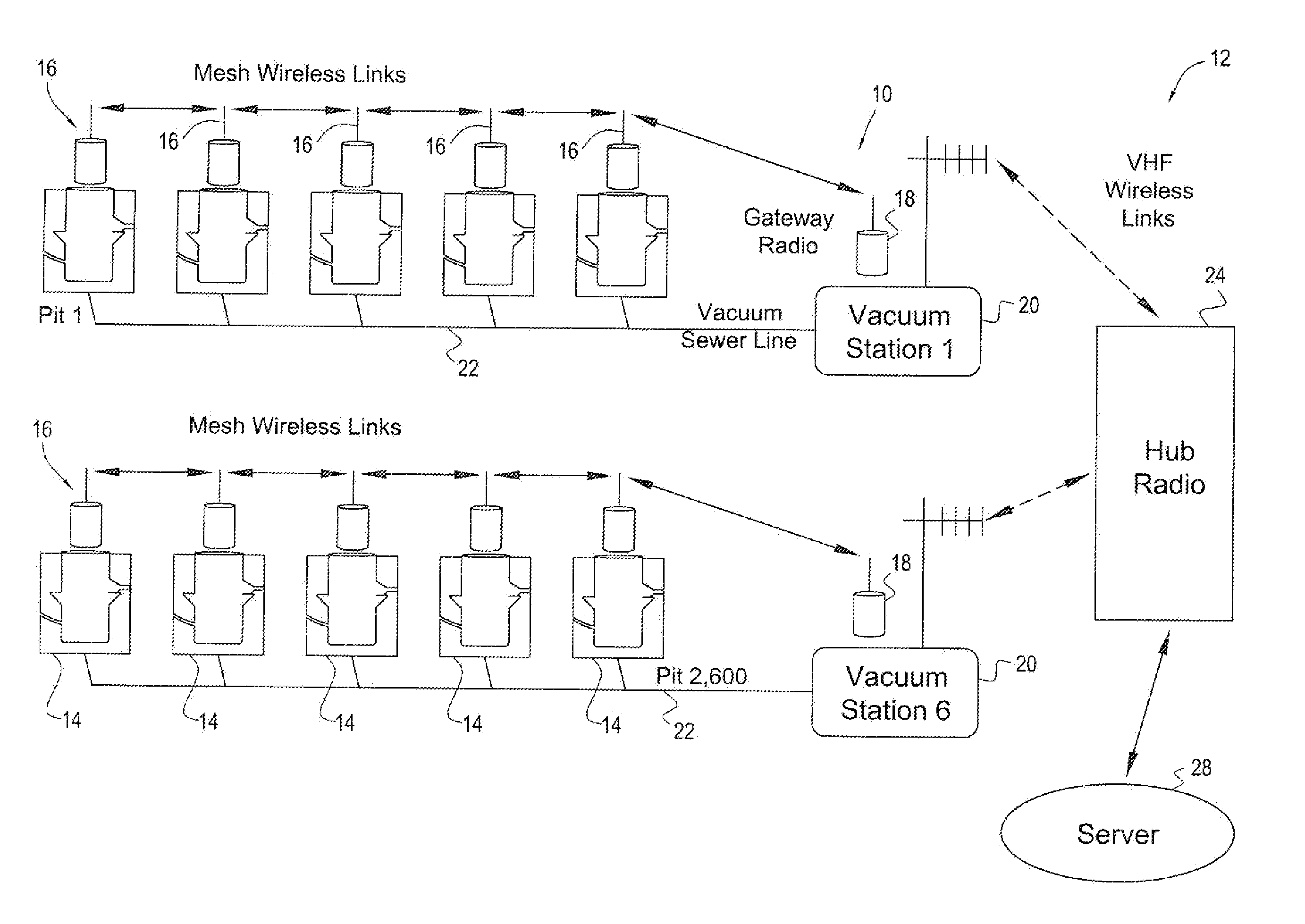 Valve malfunctioning detection system for a vacuum sewer and associated methods