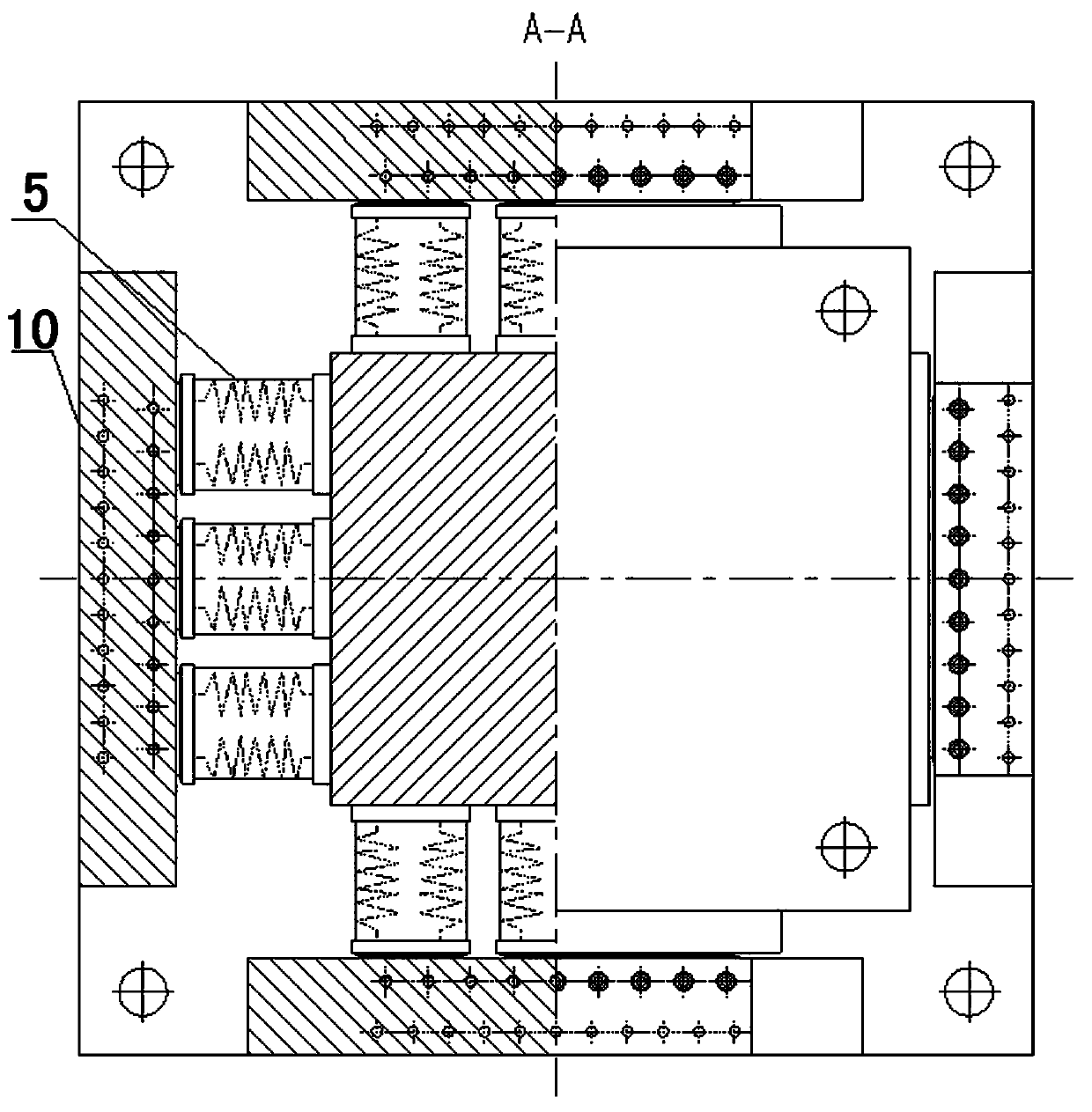 Earthquake-absorbing energy-dissipating spherical bearing