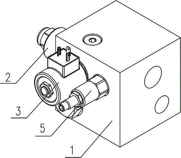 Control valve block special for tractor hydraulic suspension