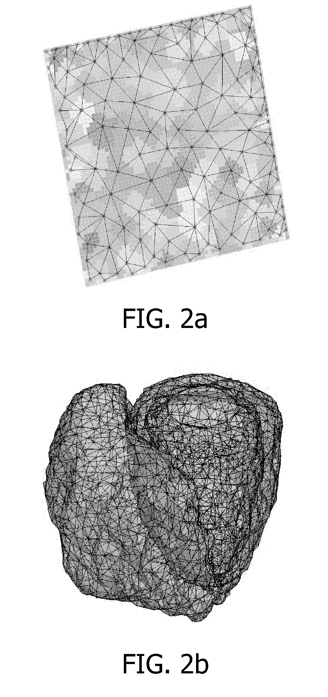 Triangulation method of a surface of a physical object