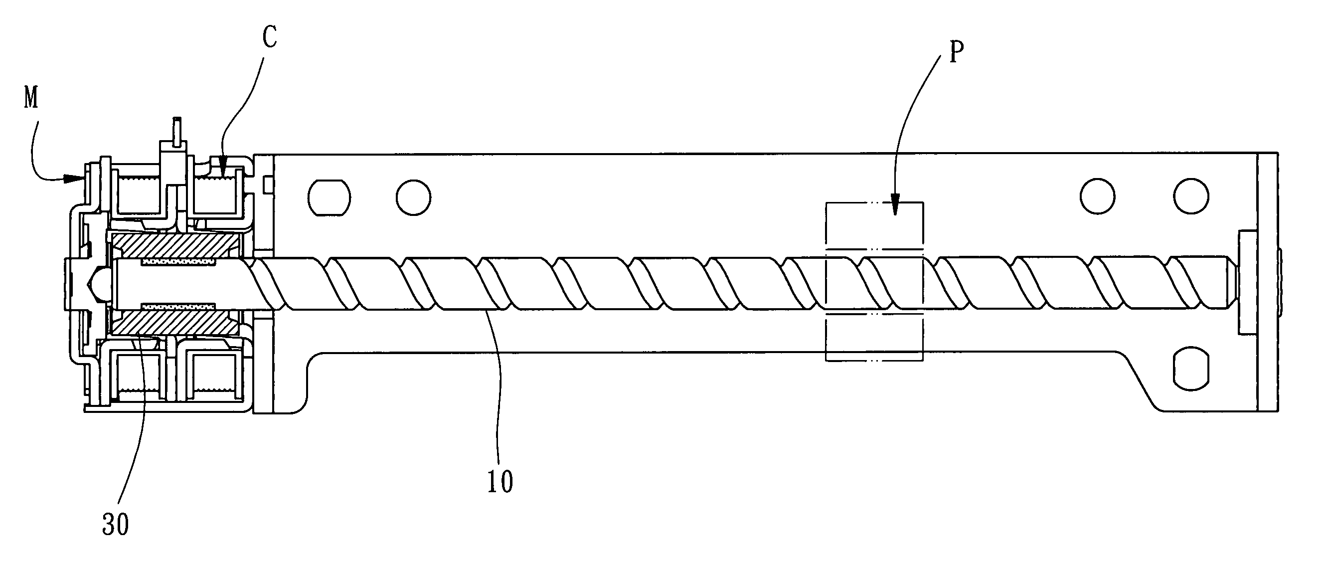 Leadscrew set for stepping motor