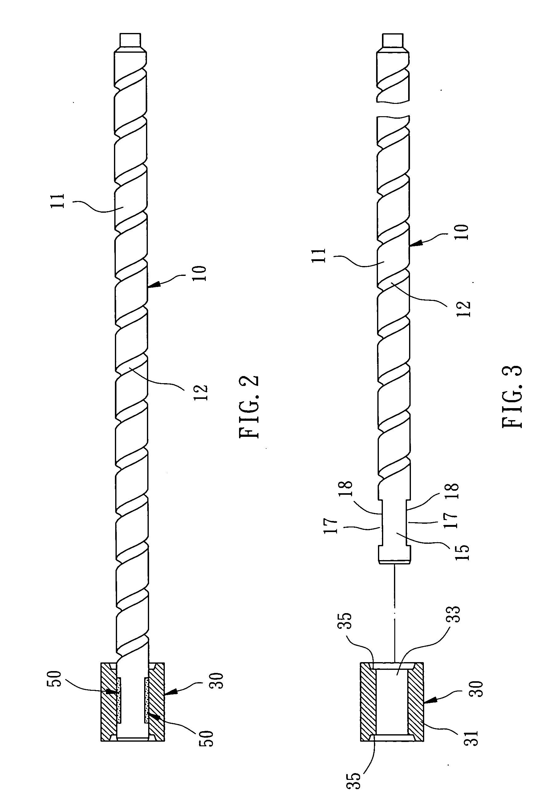 Leadscrew set for stepping motor