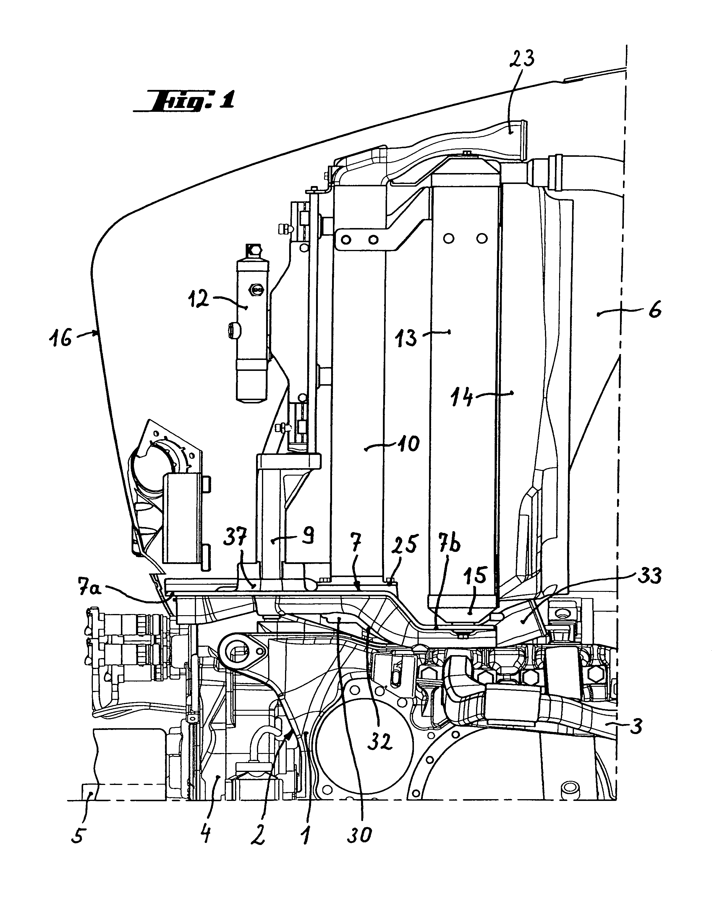 Radiator module for commercial motor vehicles