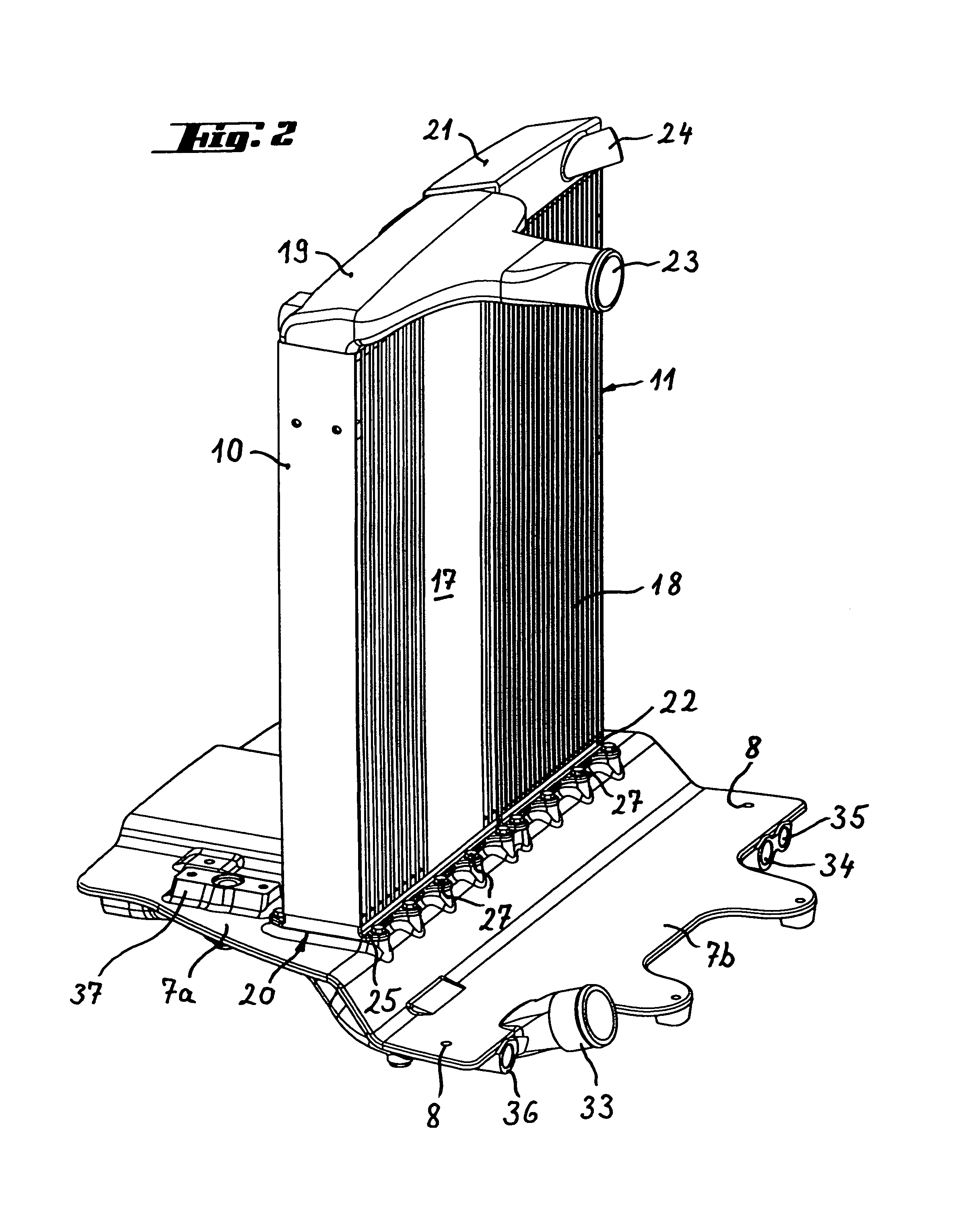 Radiator module for commercial motor vehicles