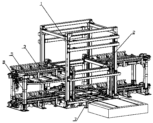 Double-layer die changing system of door cover edge-wrapping press