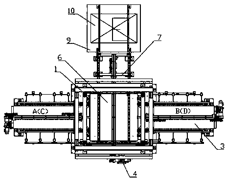 Double-layer die changing system of door cover edge-wrapping press