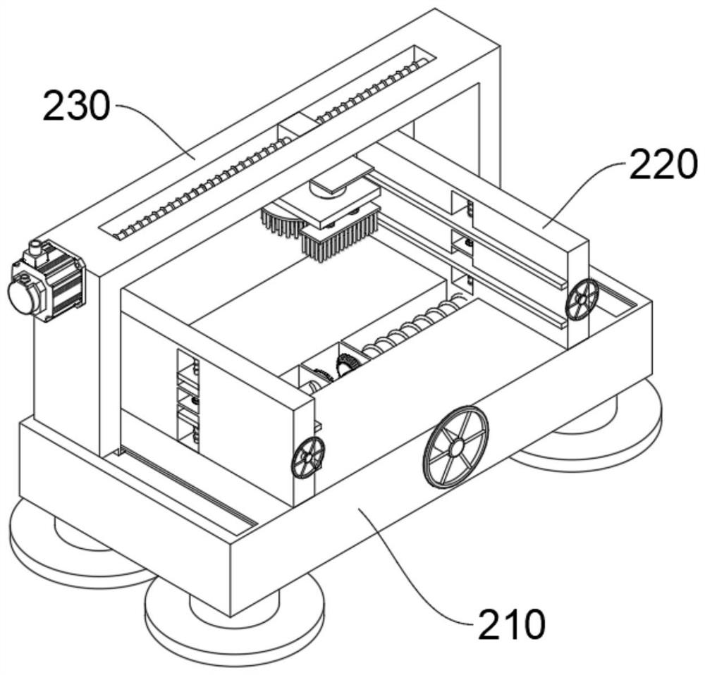 Building construction formwork surface cleaning device based on multi-layer reciprocating brushing mechanism